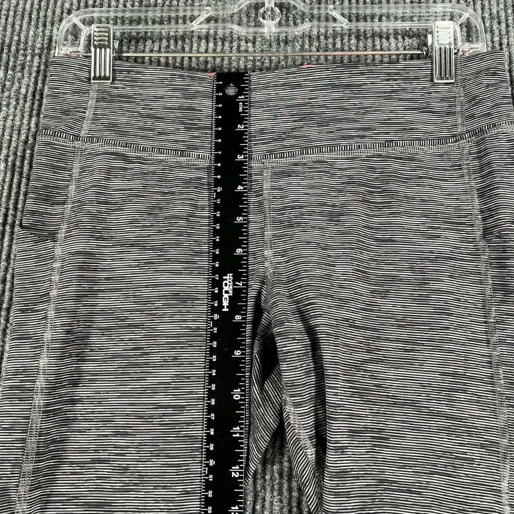 Lululemon Pants Womens 8 Gray Black Orange Speed Tight Leggings Striped Athletic - Picture 9 of 16